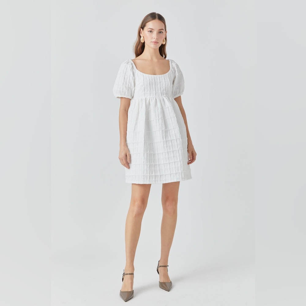 Endless Rose White Puff Sleeve Sundress